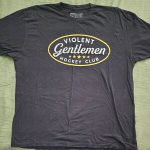 Violent Gentlemen Hockey Club 2XL Black Tee Shirt